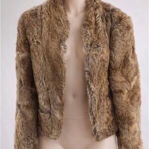 Women's Genuine Fur Jacket in Brown